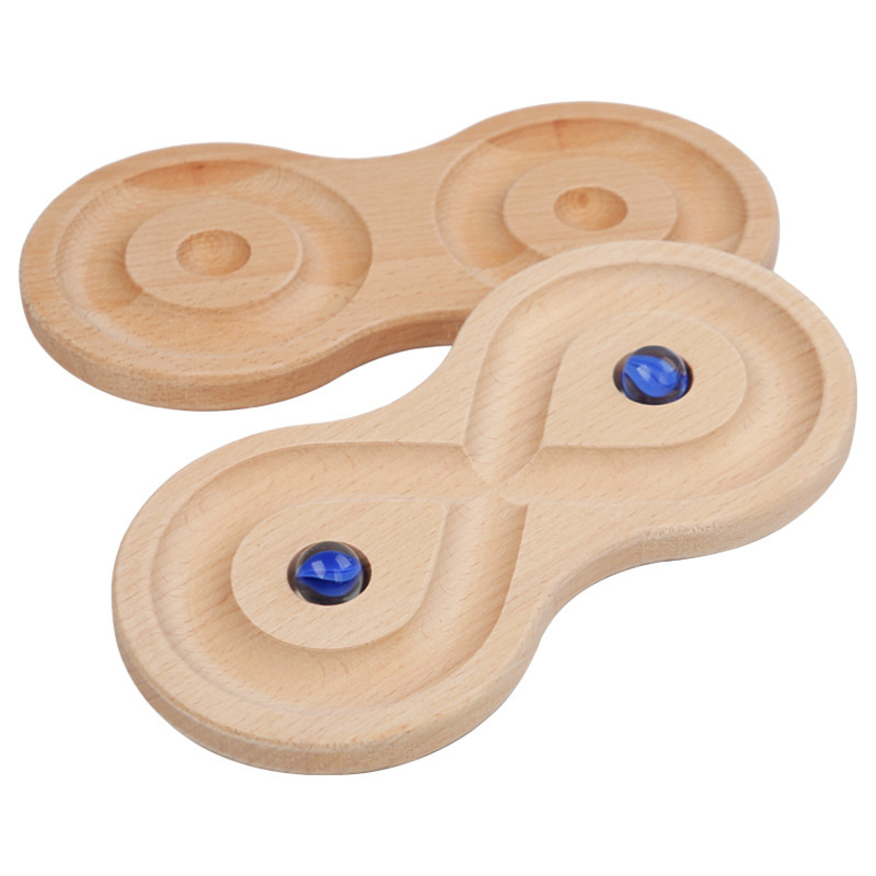 Balance Board Fitness - 子供のための左右の脳パズル,ローリングボール,バランスボード,コントロール,トレーニング,手の脳,調整,木製,子供のための教育玩具