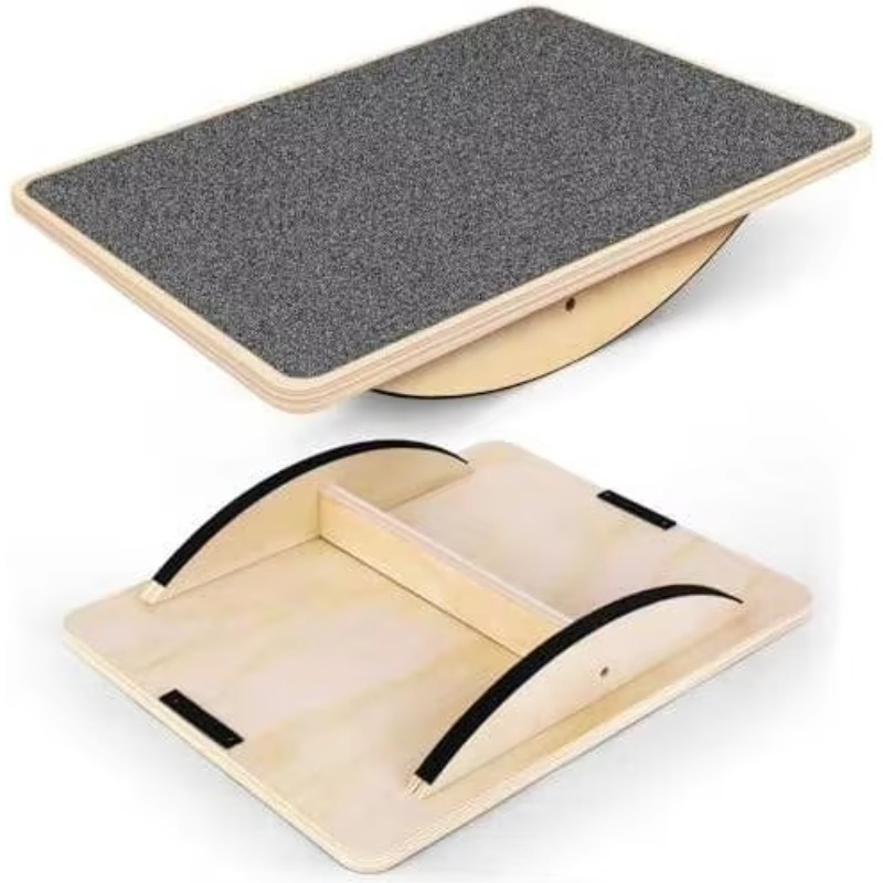 Balance Board Fitness - 木製バランスボード トレーニングボード 無垢材フィットネス機器 ペダル