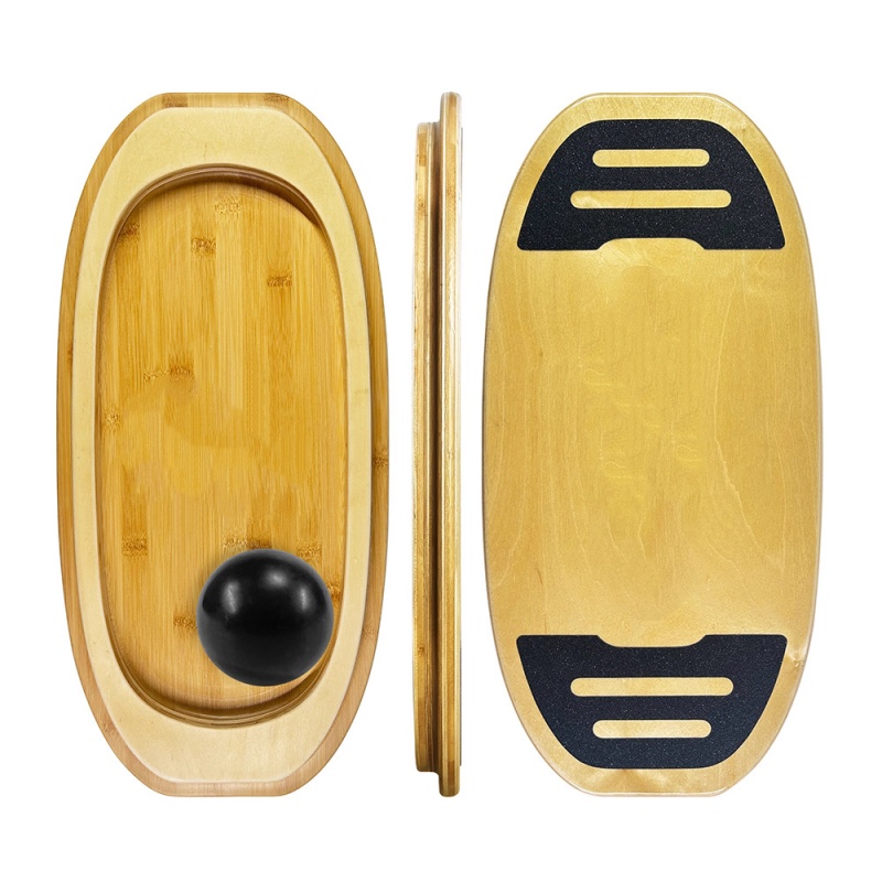 Balance Board Fitness - プロ仕様バランスボード、コアフィットネスヨガトレーニング用シングルボード、スケートボード、ランドサーフィン、バランス練習用