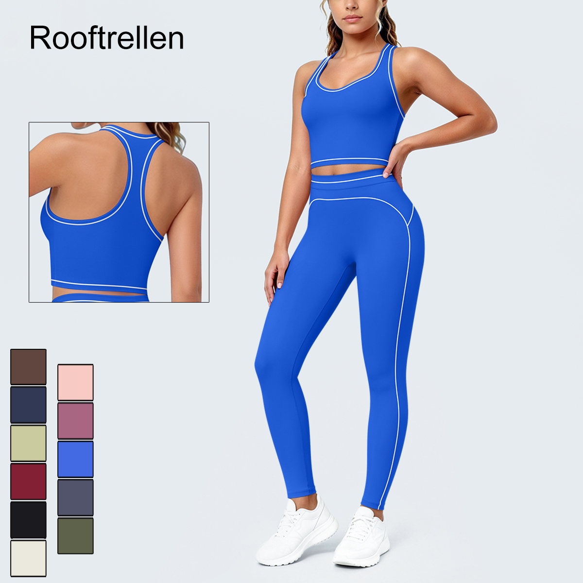 Yoga Mat For Fitness - 女性用サマージムスポーツヨガセット 通気性ヒップアップフィットネスヨガレギンス 美背I字型ベスト（胸パッド付き）