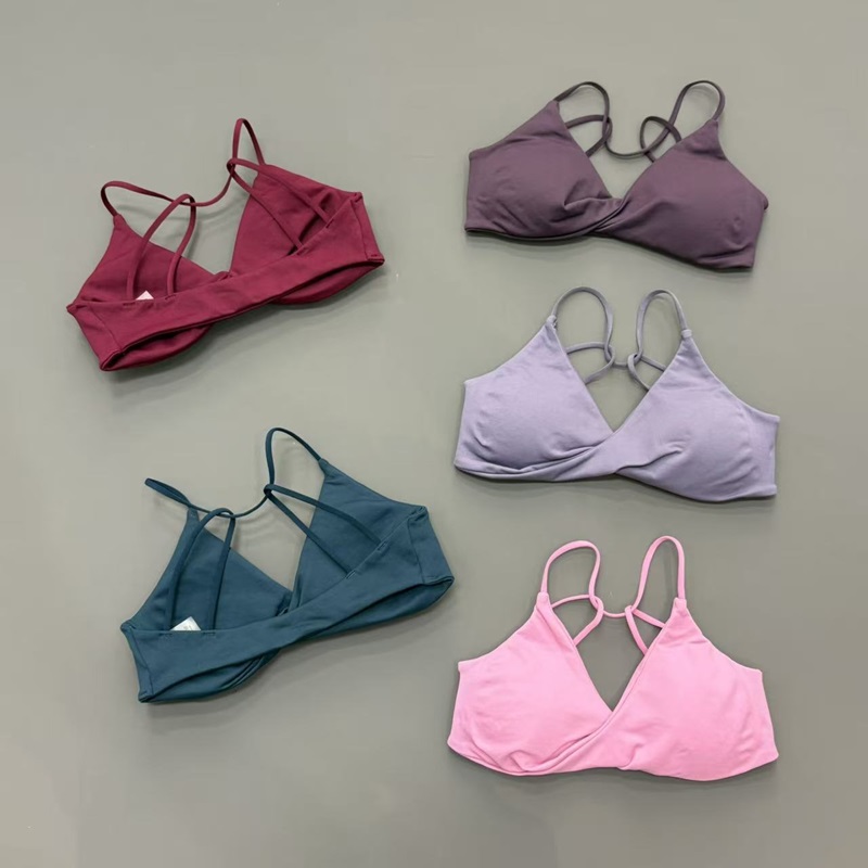 Yoga Mat For Fitness - HISTELLO ビジョンスポーツブラ女性クロスバック薄型ストラップシームレス取り外し可能なパッド速乾性ソフトヨガジムフィットネスブラレット