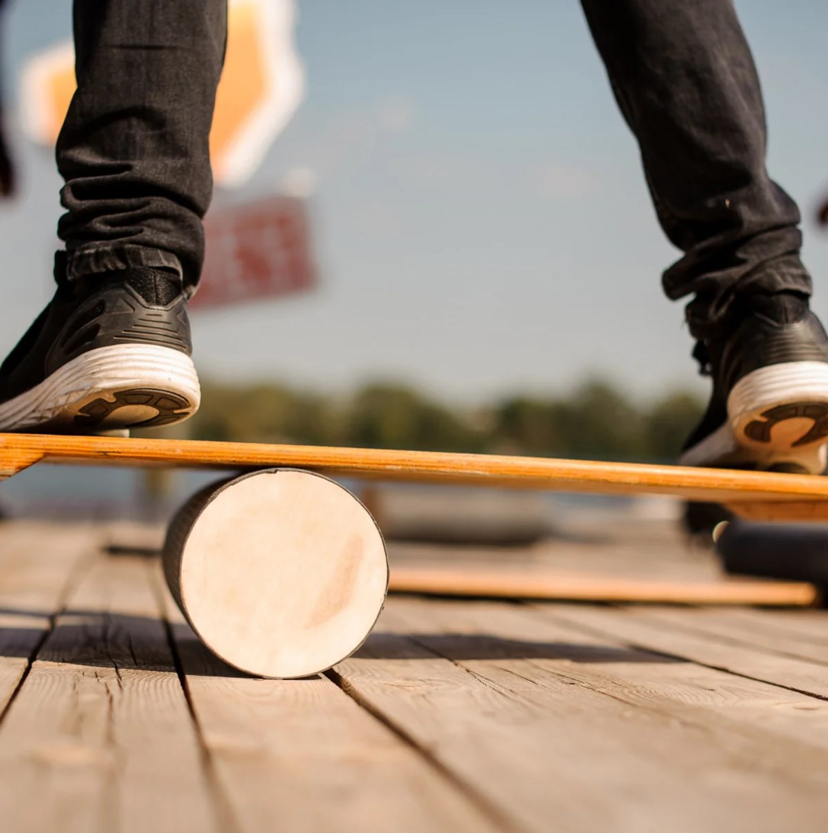 Balance Board Fitness - 確かに子供用木製ロッカー ヨガバランスボードトレーナー ホームエクササイズ ウエストフィットネス ウォブルボード ボディビルディング