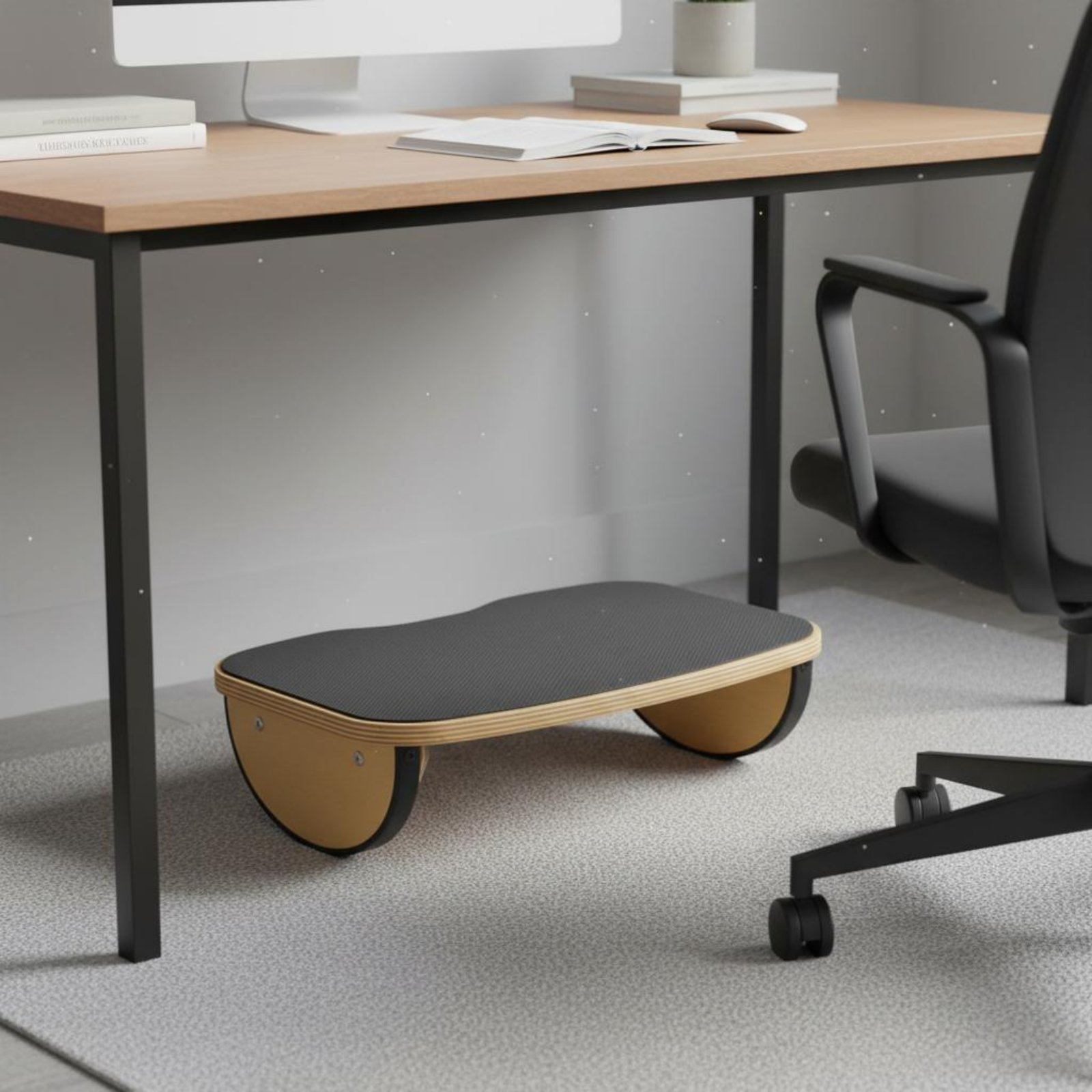 Balance Board Fitness - 木製バランスボード ロッキングモード バランストレーニング バランスボード デスクフットロッカー 滑り止めフィットネスギア