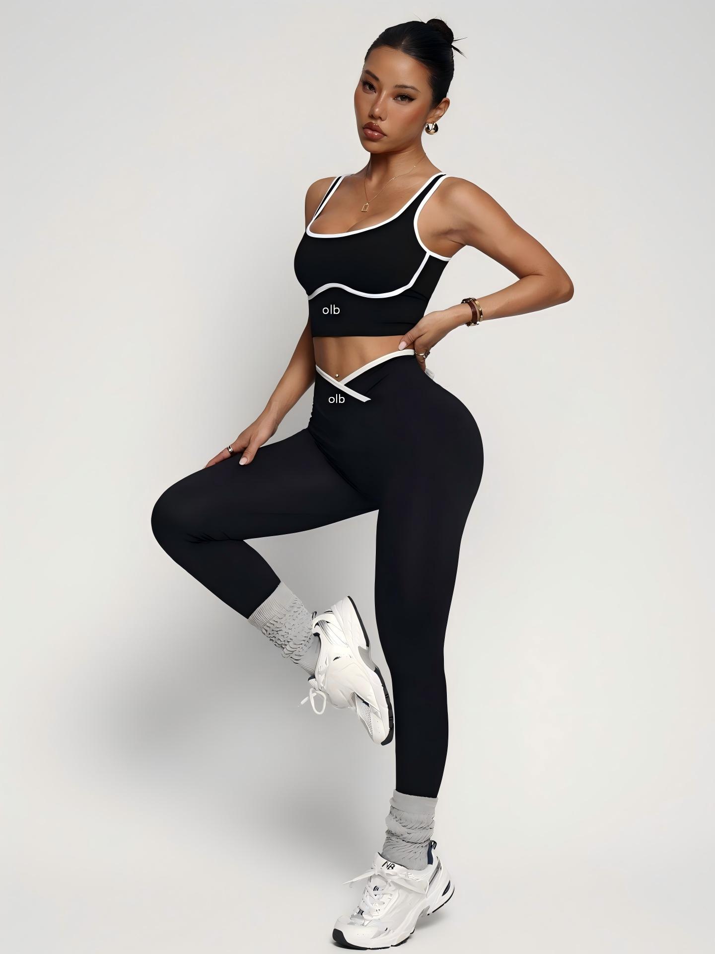 Yoga Fitness Kit - 2ピースの新しいスポーツブラベストパンツフィットネススーツ、女性用の豪華で快適なハイウエストとヒップリフティングヨガスーツセット