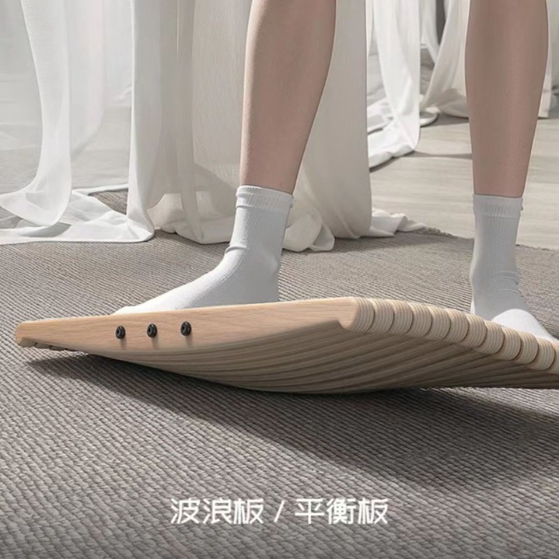 Balance Board Fitness - 無垢材ソールマッサージャーバランスボード 減圧トレーニング 足首エクササイズ スタンディングスケートボード ポータブルジム フィットネス機器