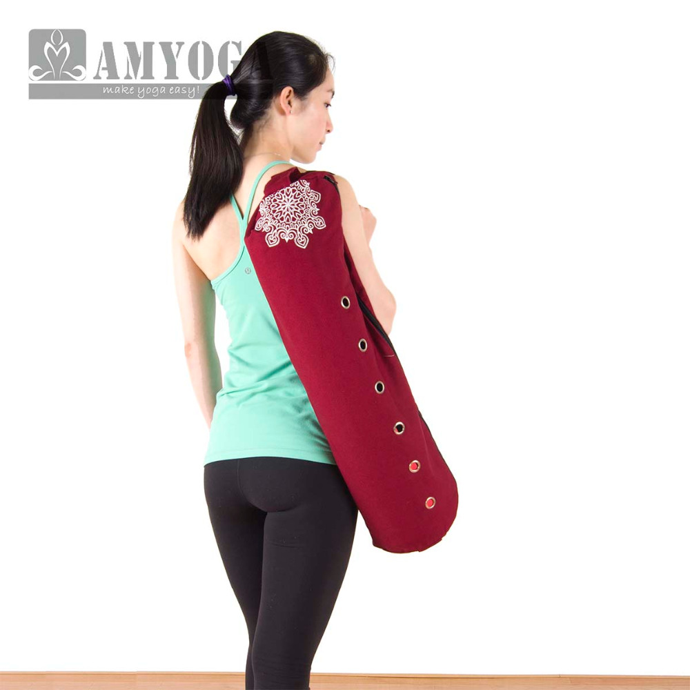 Yoga Fitness & Nutrition Llp - キャンバスヨガマットバッグ シングルショルダー ジムマットバッグ フィットネススポーツバックパック ヨガバッグ 6-8mmマット用