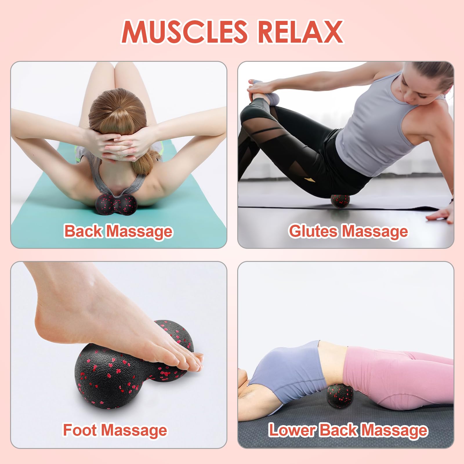 中空ヨガローラーマッサージピーナッツボールセット EPP フ - Yoga Fitness Kit のレビューと価格