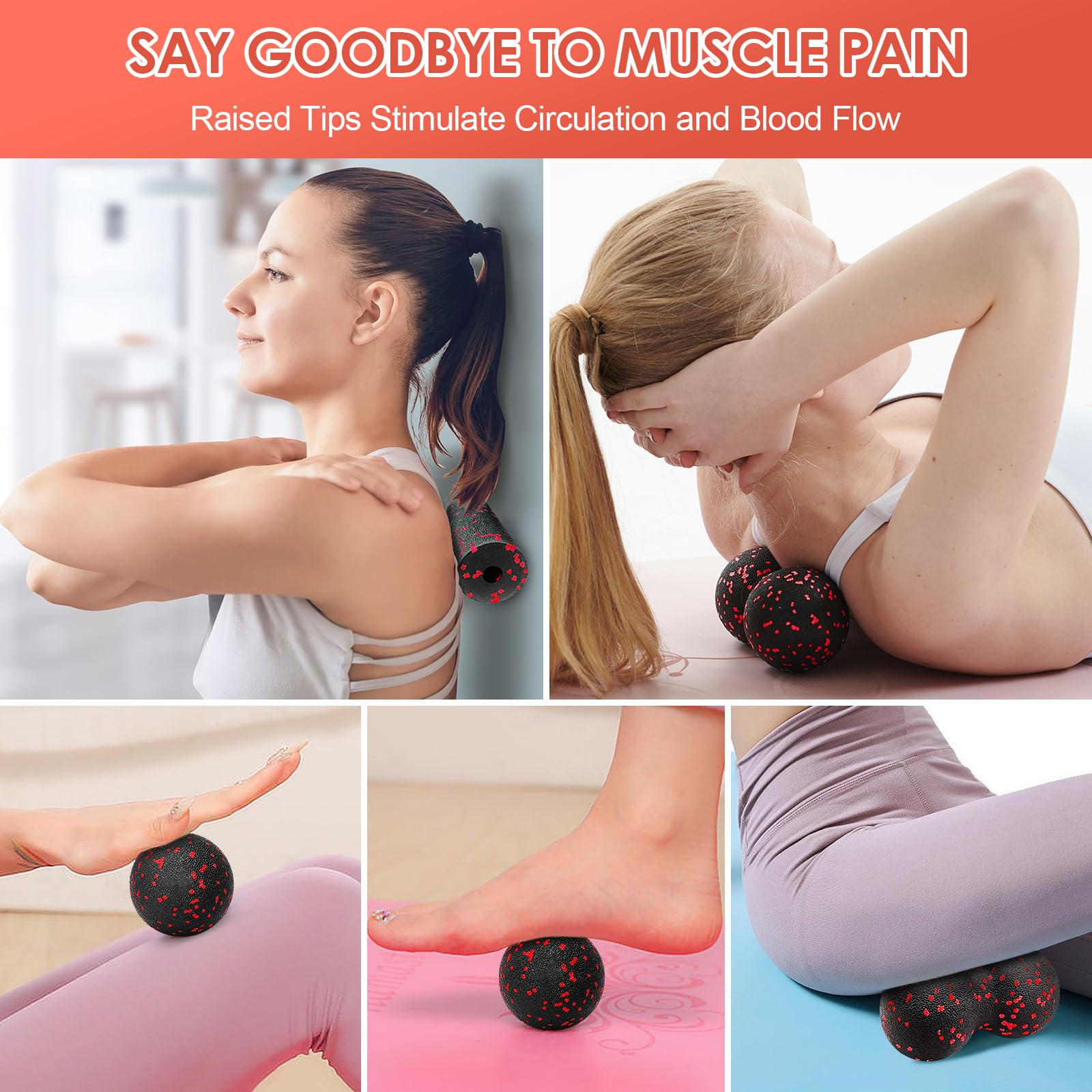 中空ヨガローラーマッサージピーナッツボールセット EPP フ - Yoga Fitness Kit のレビューと価格