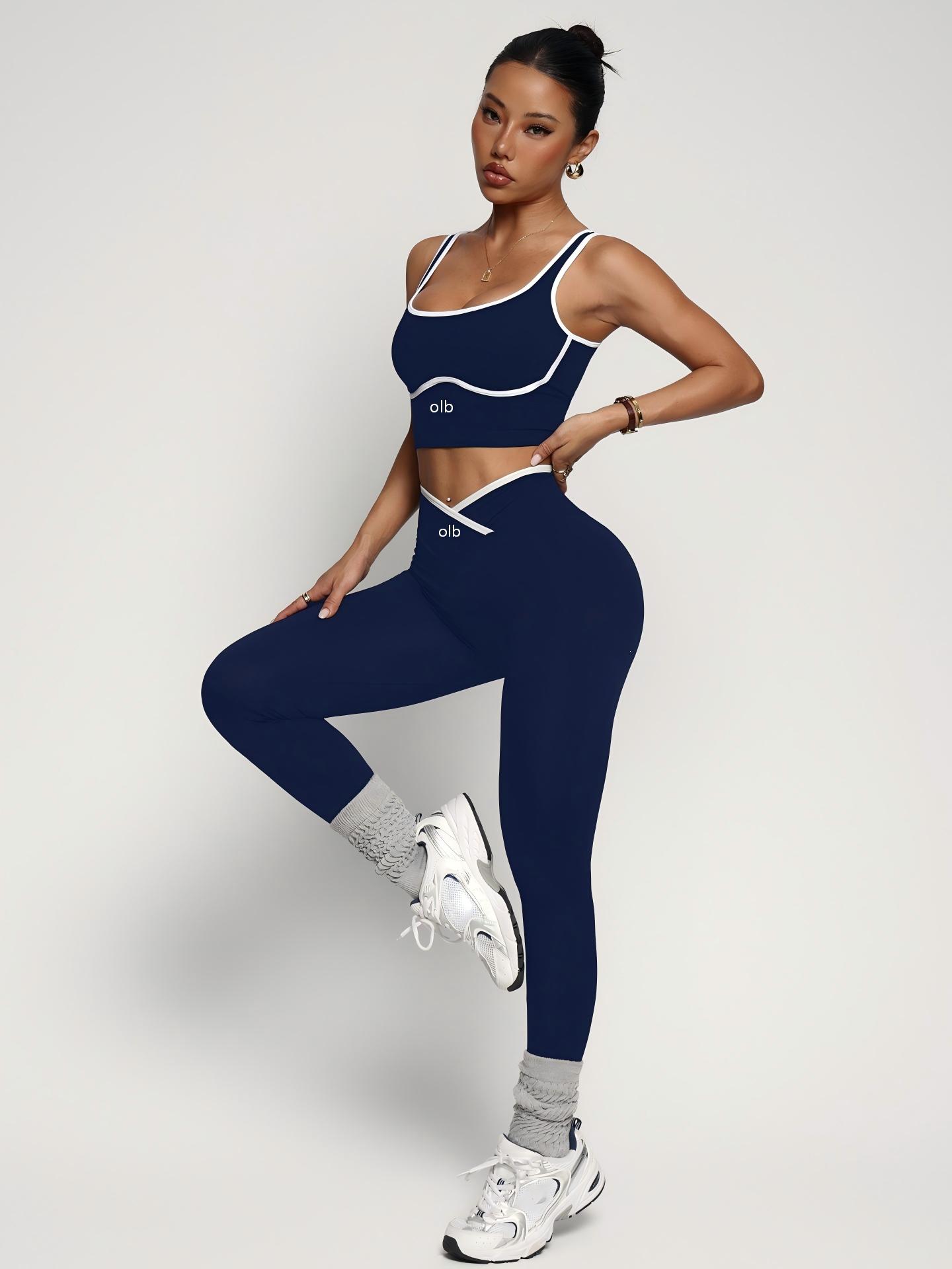 2ピースの新しいスポーツブラベストパンツフィットネススーツ、 - Yoga Fitness Kit のレビューと価格