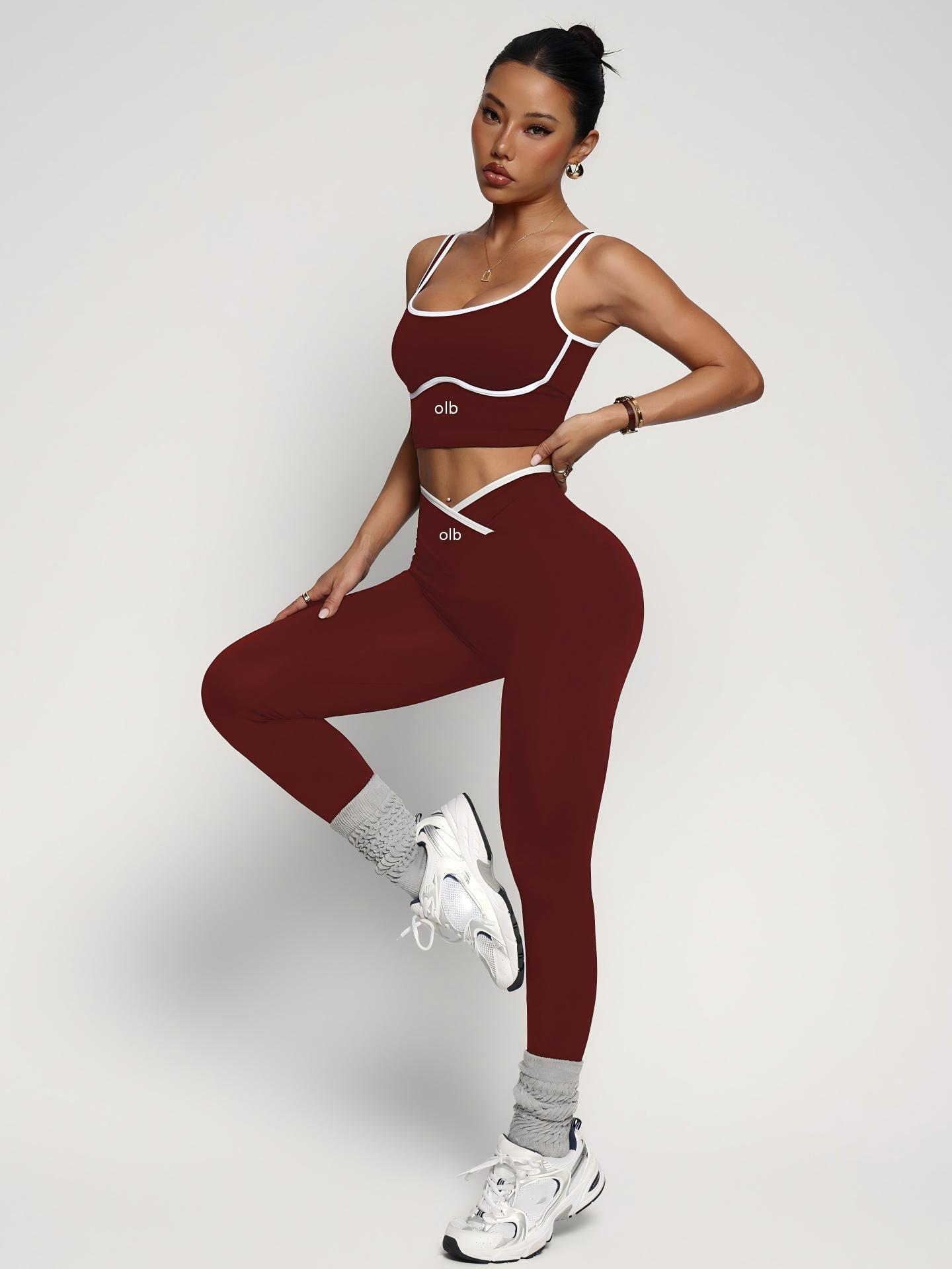 2ピースの新しいスポーツブラベストパンツフィットネススーツ、 - Yoga Fitness Kit のレビューと価格