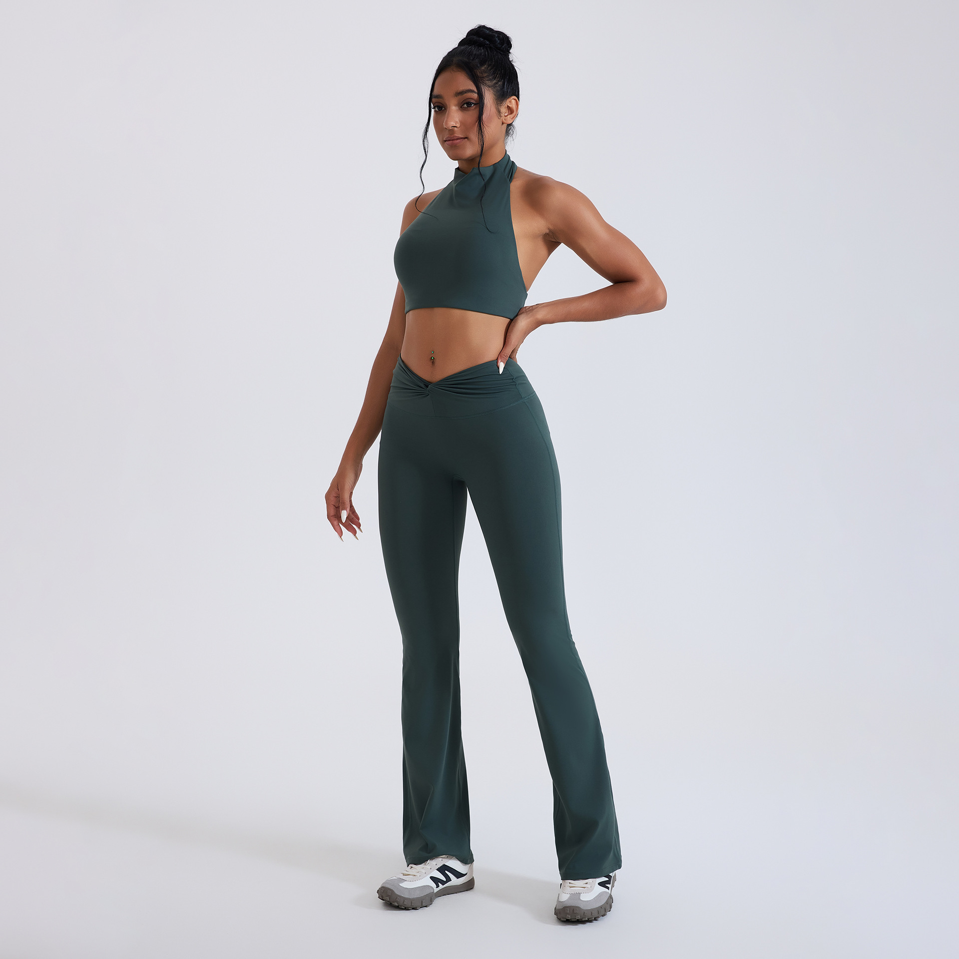 パーソナライズロゴ入りカスタムレディースビューティーバックタ - Yoga Fitness Logo のレビューと価格