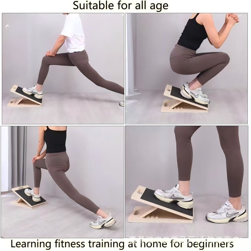 ポータブル木製調整可能なバランスボードホームふくらはぎストレ - Balance Board Fitness のレビューと価格