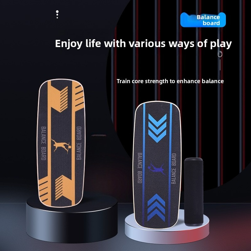 木製調整可能なボトムコラムバランスボード、滑り止めヨガポータ - Balance Board Fitness のレビューと価格