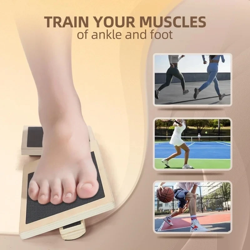 シングルフット木製バランスボード、フットトレーナー、バレエ、 - Balance Board Fitness のレビューと価格