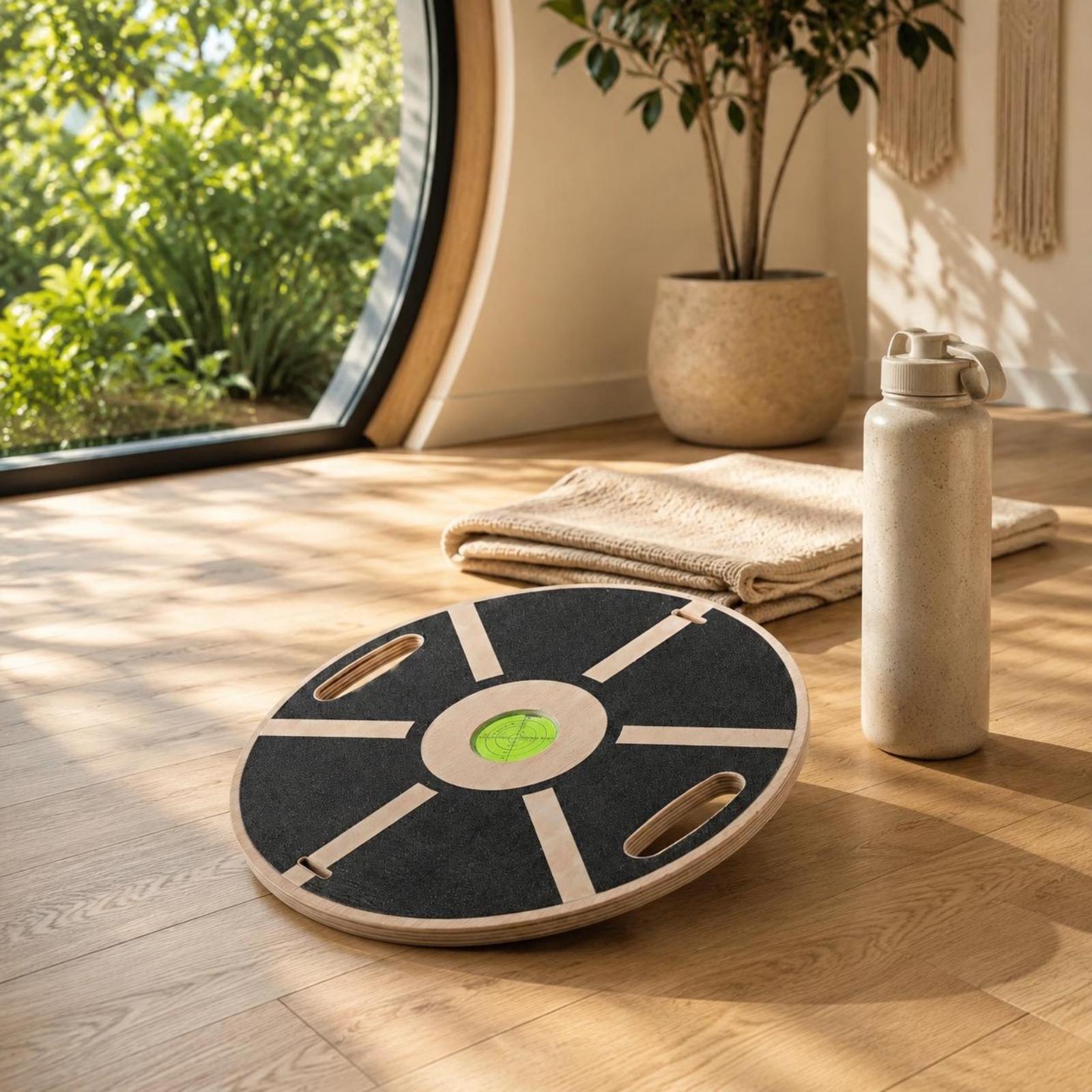 ホームフィットネス木製バランスボード ラウンドデザイン 多機 - Balance Board Fitness のレビューと価格