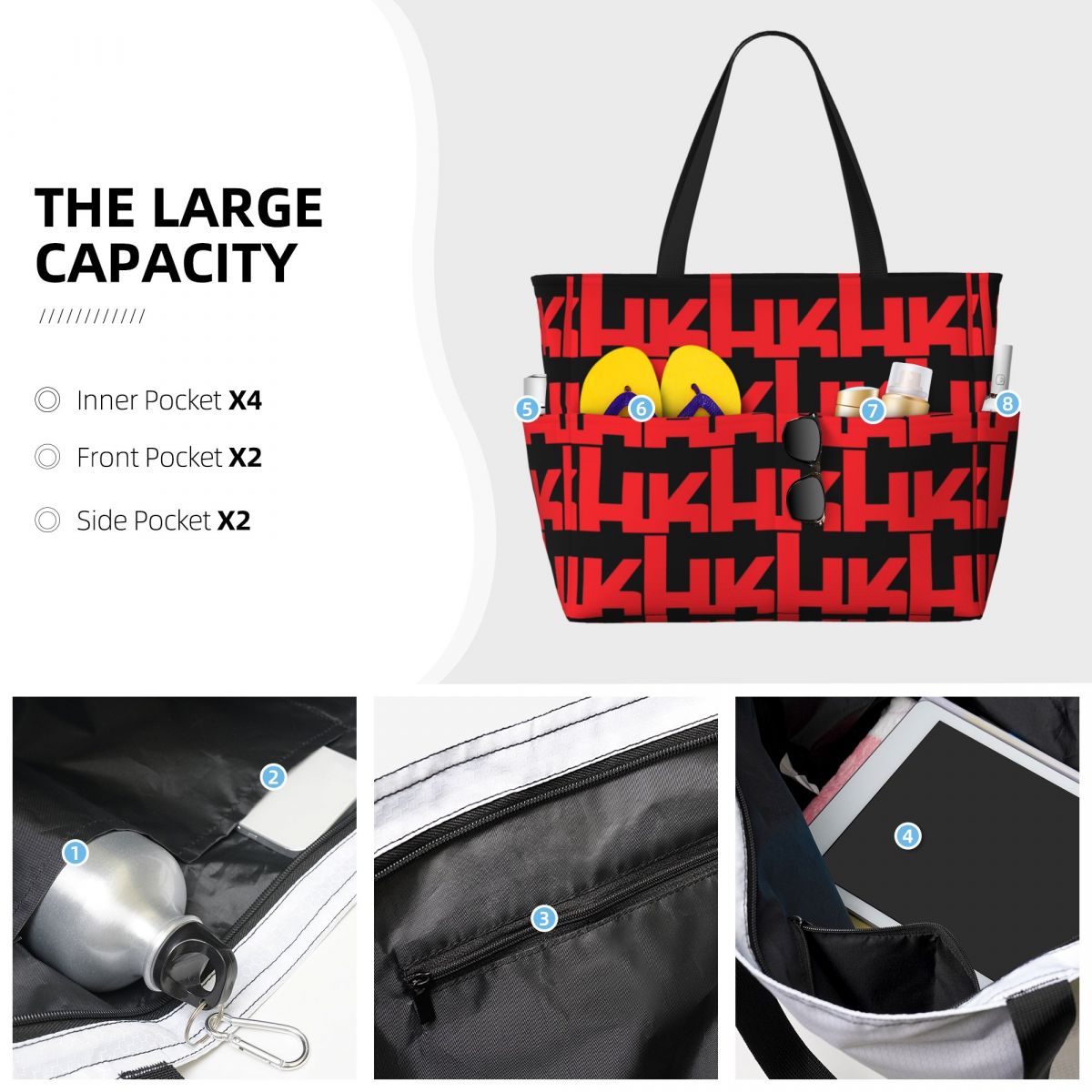 Heckler Koch Hk ロゴ ビーチ トートバッグ  - Yoga Fitness Hk のレビューと価格