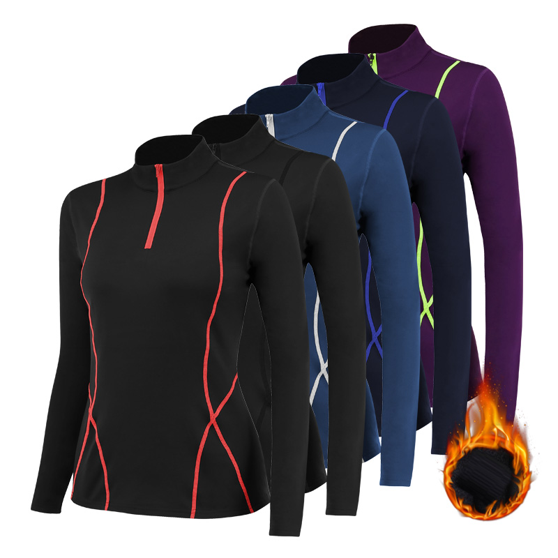 女性用サーマルフリースヨガスーツ、ストレッチランニングセット - Yoga Fitness Kleidung のレビューと価格