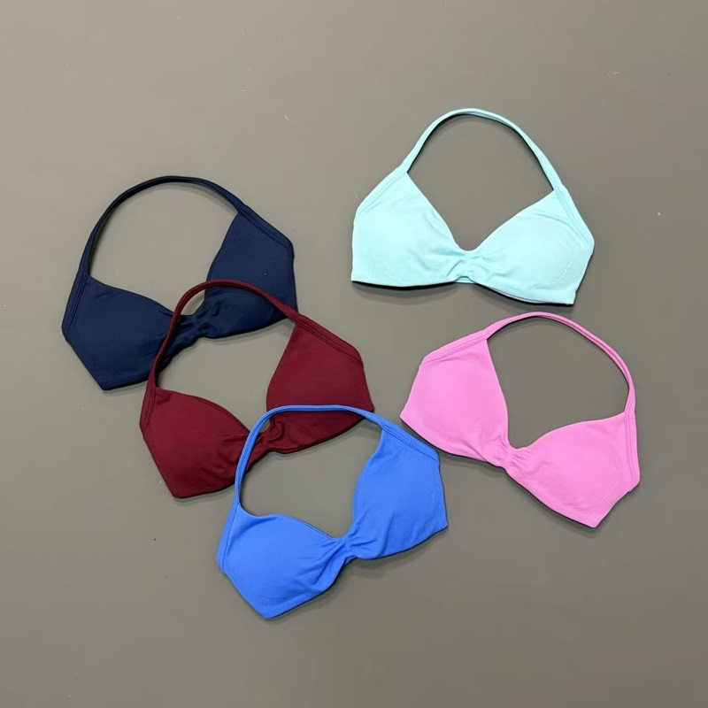女性用ホルタースポーツブラ Vネックパッド入りヨガブラ 取り - Yoga Mat For Fitness のレビューと価格