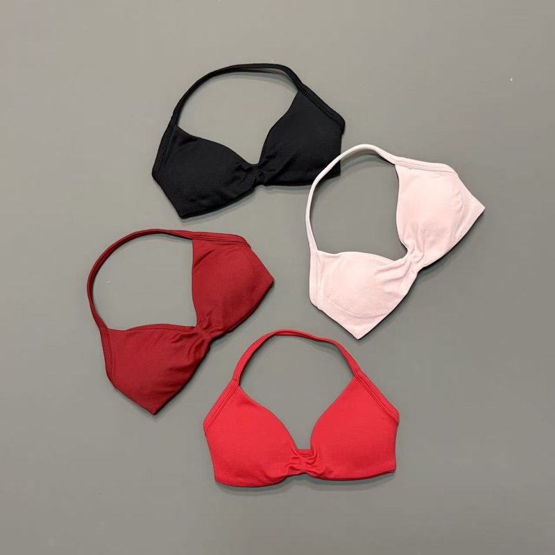 女性用ホルタースポーツブラ Vネックパッド入りヨガブラ 取り - Yoga Mat For Fitness のレビューと価格