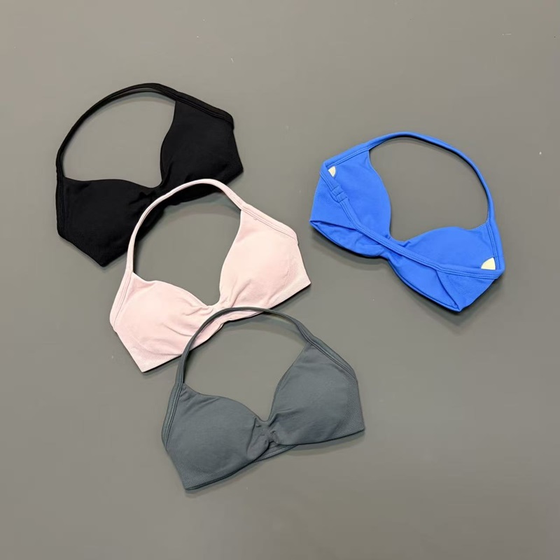 女性用ホルタースポーツブラ Vネックパッド入りヨガブラ 取り - Yoga Mat For Fitness のレビューと価格