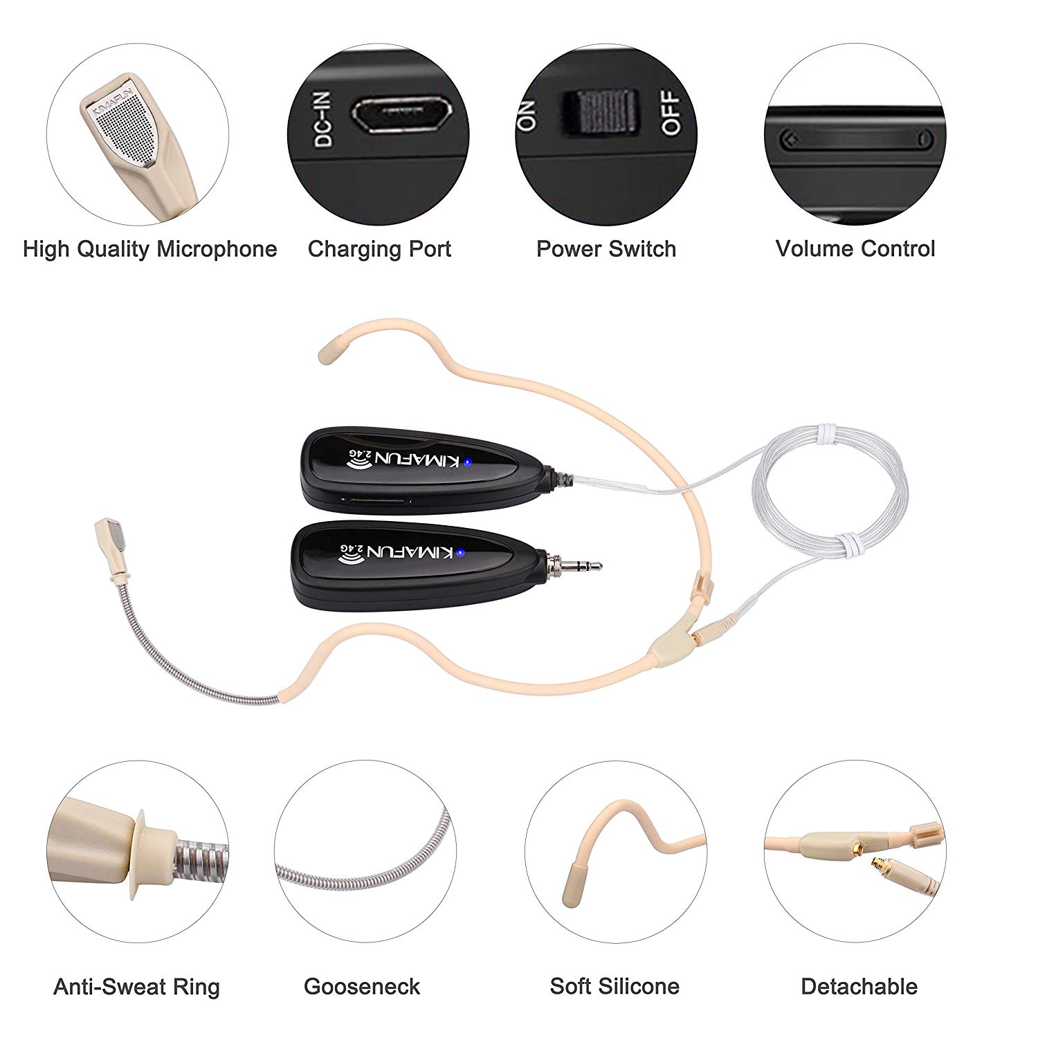 KIMAFUN ワイヤレス防水ヘッドセット フィットネスマイ - Yoga Fitness Spinning のレビューと価格