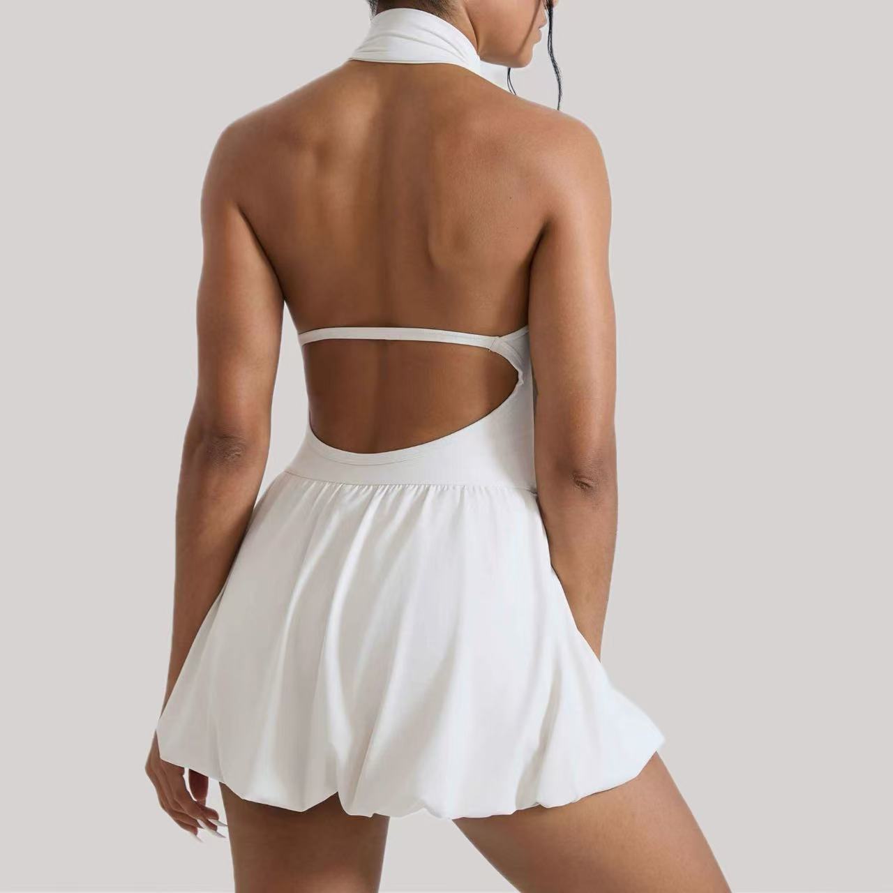 寧雨ハイネックゴルフテニスドレス速乾ふわふわグループ女性用ス - Yoga Fitness Dress のレビューと価格