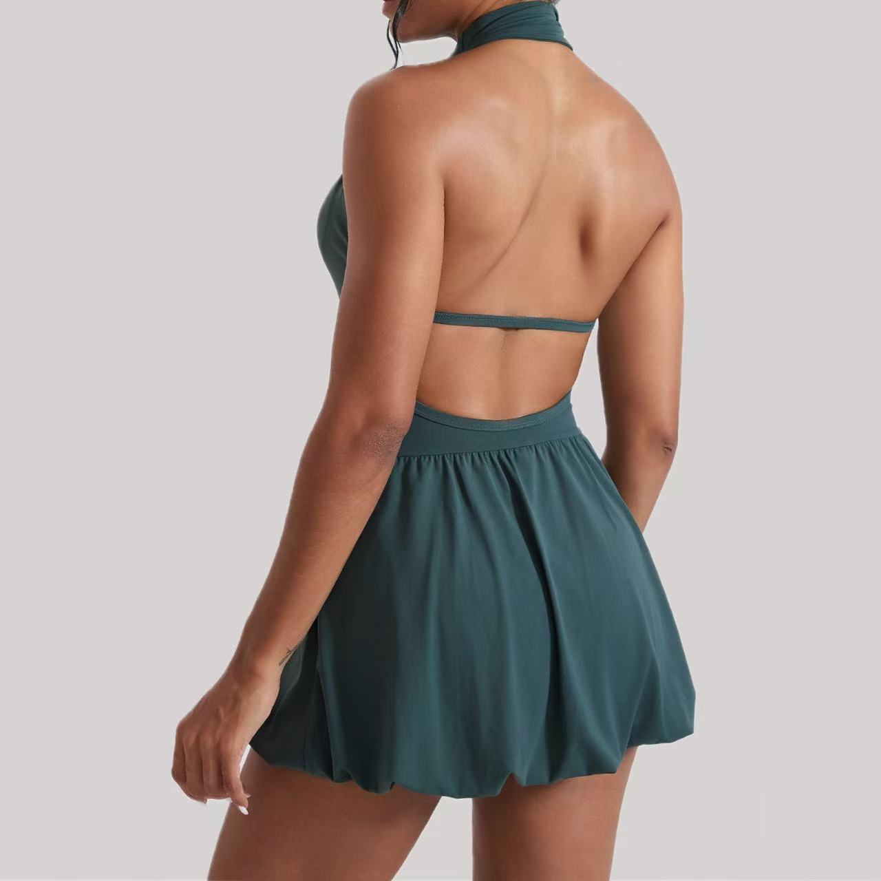 寧雨ハイネックゴルフテニスドレス速乾ふわふわグループ女性用ス - Yoga Fitness Dress のレビューと価格