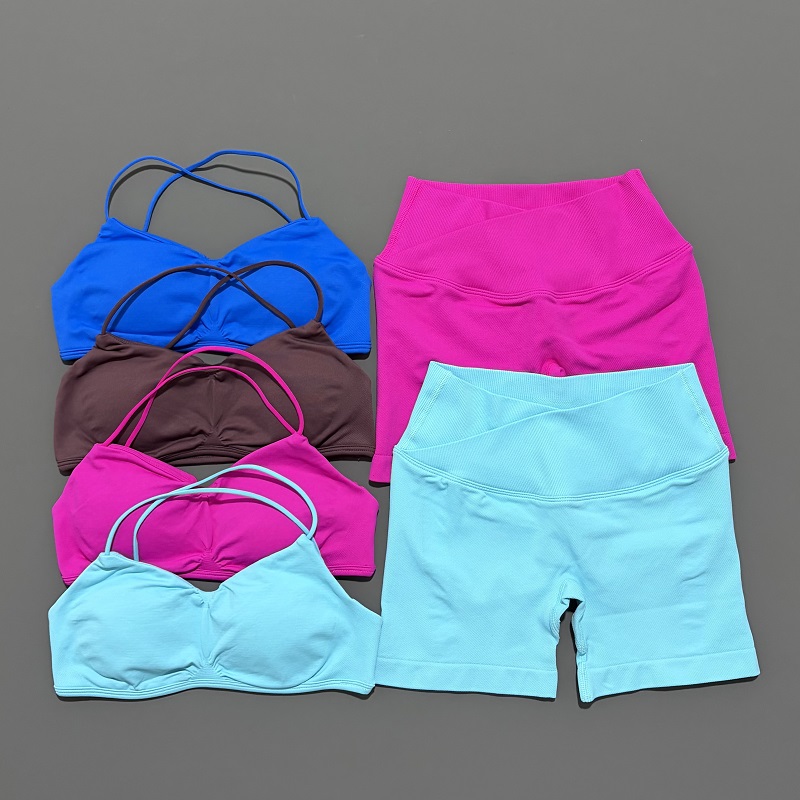 2ピース ビジョンジムセット レディース ヨガ クロップトッ - Yoga Fitness Kit のレビューと価格