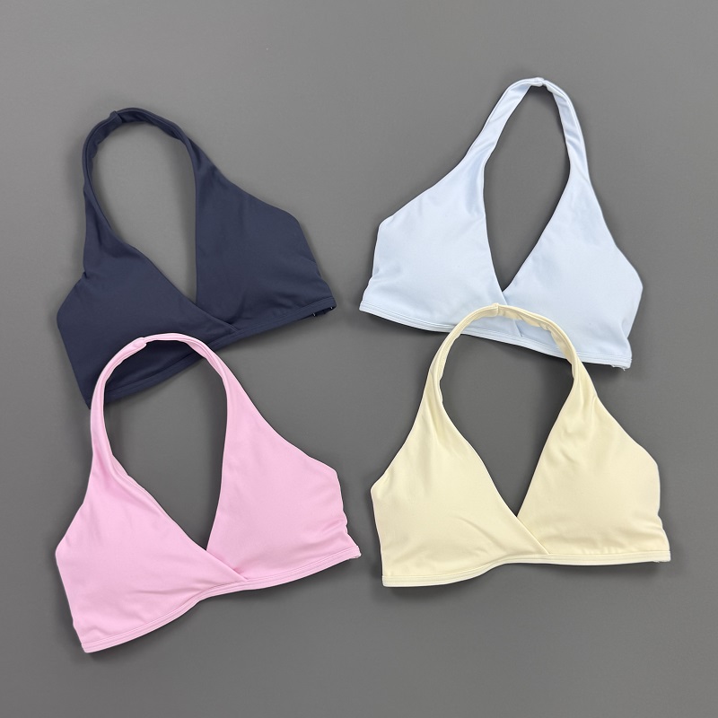 ジムトップ レディース ホルターネック スポーツブラ フロン - Yoga Mat For Fitness のレビューと価格