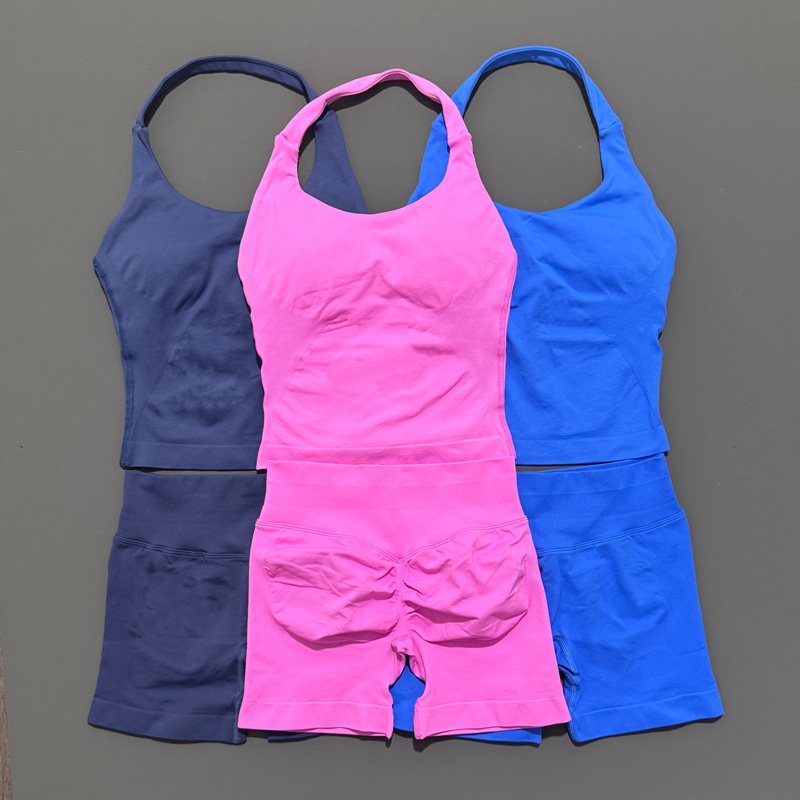 2ピース ヒステロ スポーツセット レディース ネックホルタ - Yoga Fitness Kit のレビューと価格